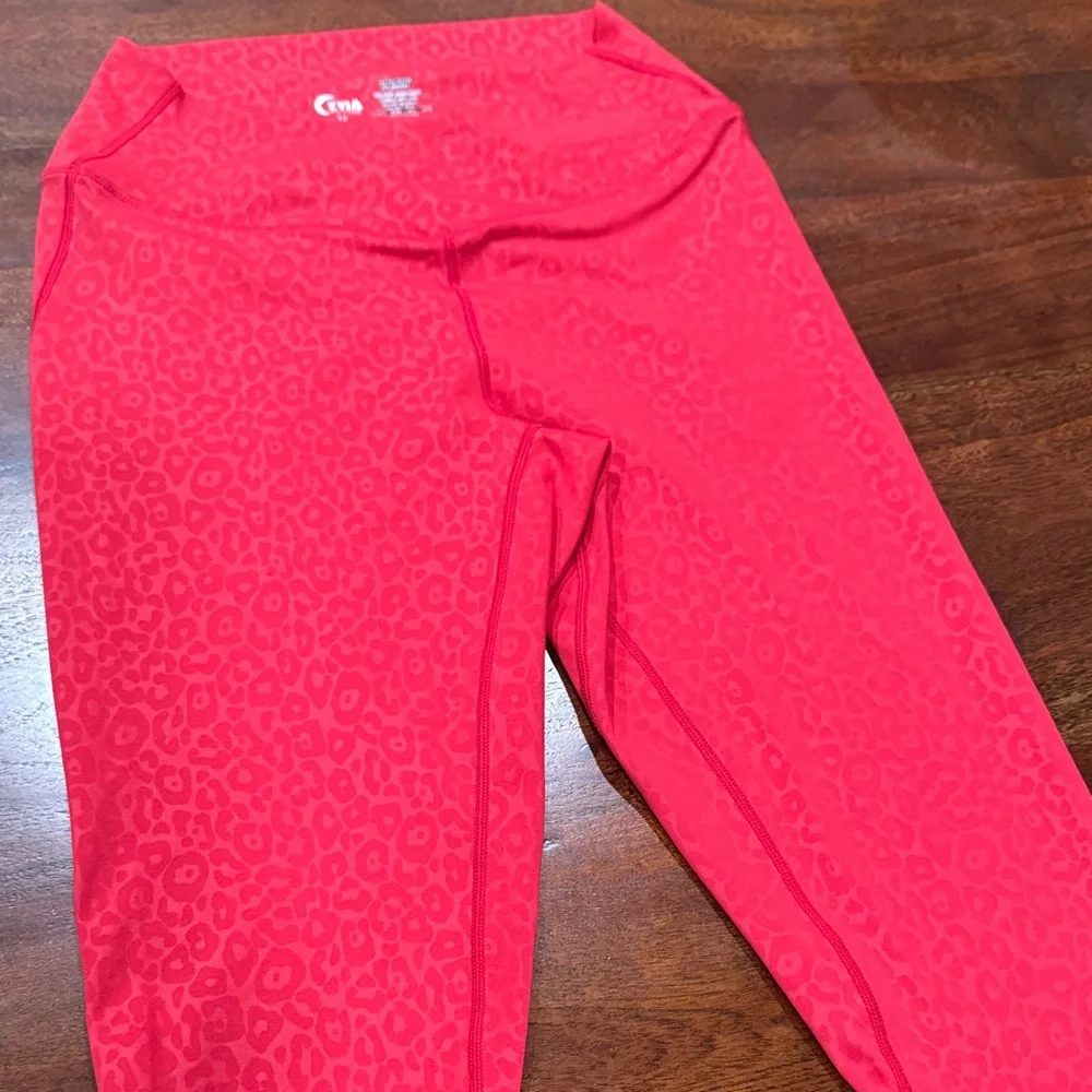 Zyia Red Leapord Scrunchy What  light n tight hi-Rise size 12 - Picture 5 of 11